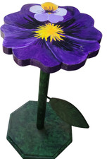 Linda mesa de madeira maciça pintada à mão Pansy Accent – VGC – COR VIVA BRILHANTE comprar usado  Enviando para Brazil
