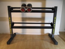 Haltere Gold’s Gym suporte de peso manual rack 2 camadas preto/dourado academia em casa. comprar usado  Enviando para Brazil