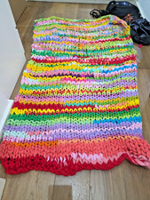 Knitted woolen blanket for sale  LONDON
