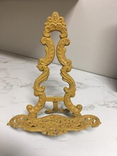 Suporte ornamentado de metal dourado cavalete real livro de fotos Victorian Hollywood Regency 13" comprar usado  Enviando para Brazil