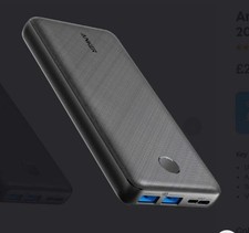 Carregador portátil Anker 20000mAh Power Bank 325, PowerCore 20k, 2 portas 15W USBC comprar usado  Enviando para Brazil