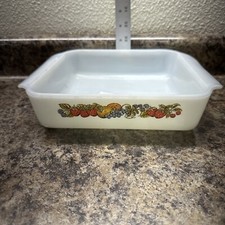 Caçarola vintage Anchor Hocking Fire King padrão frutas vegetais 8 polegadas comprar usado  Enviando para Brazil