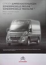 269924) Citroen Jumper Kastenwagen - Preise & Extras - Prospekt 07/2009 comprar usado  Enviando para Brazil