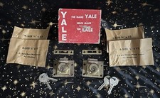 Par de Fechaduras de Gaveta/Armário Vintage NOS Yale - Latão com Chaves, Parafusos, Ferragens comprar usado  Enviando para Brazil
