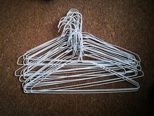 White wire coathangers for sale  DUNSTABLE