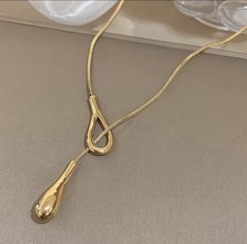 Waterdrop gold necklace for sale  Dobbs Ferry