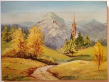 Tableau huile toile d'occasion  Seiches-sur-le-Loir