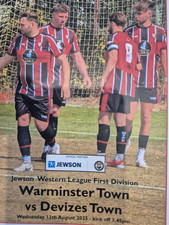 Usado, 25/26 Warmonster Town v Devizes Town jwl 23 de agosto   comprar usado  Enviando para Brazil