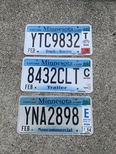 2016 MINNESOTA Caminhão -trator, placas de matrícula de reboque - Lote de 3 comprar usado  Enviando para Brazil
