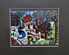 Pablo Picasso "Villa Com Pombos" com passe-partout Deslocamento De Cor Litografia De 1971, usado comprar usado  Enviando para Brazil