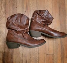 Brown pleather boots for sale  Flagstaff