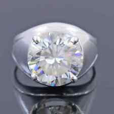 Usado, Anel masculino solitário de diamante off white tratado com certificação 10,10 quilates em prata 925 comprar usado  Enviando para Brazil