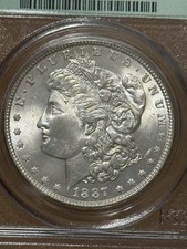Porta-etiqueta verde OGH 1887 P dólar Morgan PCGS MS64 Bu Gem comprar usado  Enviando para Brazil