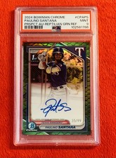 Paulino Santana 2024 Bowman Chrome autógrafo verde reptiliano /99! PSA 9!, usado comprar usado  Enviando para Brazil
