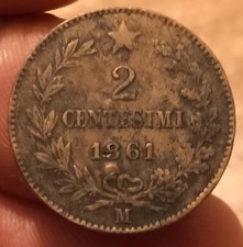 Moneta centesimi 1861 usato  Olbia