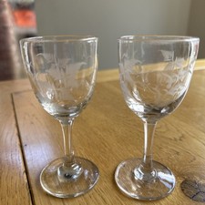 Antique vintage etched for sale  BEDALE