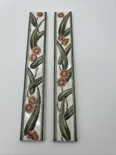 Par de cerâmicas border tile Australian Gumnuts fauna australiana ouro verde comprar usado  Enviando para Brazil
