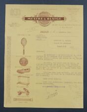 1931 invoice mestre d'occasion  Expédié en Belgium