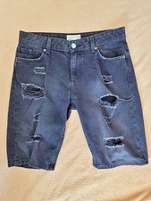 Shorts jeans neri usato  Villafranca Sicula