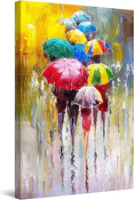Quadro tela ombrelli usato  Roma