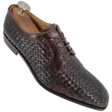 Sapatos sociais masculinos Paul Fredrick marrom italiano todo de couro tecido 12M Derby Oxfords comprar usado Sapatos sociais masculinos Paul Fredrick marrom italiano todo de couro tecido 12M Derby Oxfords comprar usado  Enviando para Brazil