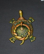 Batente de porta em forma de terreno de latão feito à mão anel de campainha de tartaruga oceânica MK053, usado comprar usado  Enviando para Brazil