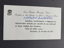 Usado, Cartão autografado cardinal AVELAR BRANDAO VILELA (†1986) comprar usado  Enviando para Brazil