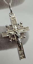 Pingente de crucifixo vintage ortodoxo prata 925 esterlina Ucrânia 3,97 g comprar usado  Enviando para Brazil
