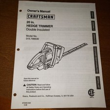 Owner manual craftsman for sale  Vancouver