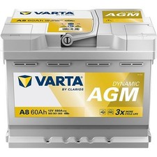 Akumulator rozruchowy 12V 60Ah 680A VARTA Dynamic AGM ­A8 B13 Akumulator do samochodu ciężarowego na sprzedaż  Wysyłka do Poland