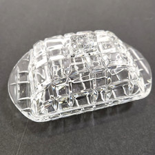 Prato de manteiga de vidro prato de queijo transparente com design de linhas deslocadas extravagante *Fabricante LEIA!* comprar usado  Enviando para Brazil