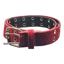 Cinto vermelho absolutamente fresco brilho ilhó duplo festa festiva feminina ML EUA, usado comprar usado  Enviando para Brazil
