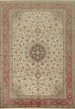 Tapete de área de sala de estar tradicional de lã marfim feito à mão corante vegetal tapete 8x12 comprar usado  Enviando para Brazil