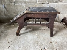 Taburete limpiabotas de madera primitiva vintage banco de zapatos de grandes almacenes segunda mano  Embacar hacia Mexico