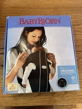 Porta-bebês BABY BJORN original algodão preto 8-25 lb. Bjorn Infant  comprar usado  Enviando para Brazil