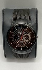 Relógio masculino SKAGEN DENMARK titânio 40mm WR 30m preto cronógrafo aço inoxidável comprar usado  Enviando para Brazil