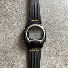 Usado, Vintage 1999 Feminino TIMEX Marathon Digital Relógio de Resina Preta Indiglo Chrono B-Z comprar usado  Enviando para Brazil
