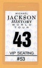 Michael Jackson 1997 History Tour VIP Laminado Backstage Pass, usado comprar usado  Enviando para Brazil