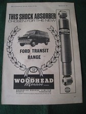 AMORTECEDOR NOVO FORD TRANSIT RANGE WOODHEAD MONROE 1965 ANÚNCIO ARQUIVO A4 22 comprar usado  Enviando para Brazil