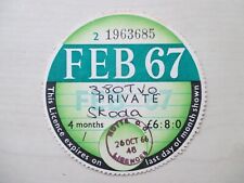 Tax disc 1967 for sale  SWANSEA