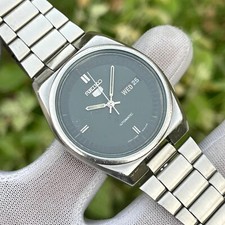 Vintage Seiko 5 Automático "Matt Black Face" Original Relógio Masculino Japão 6309-611A comprar usado  Enviando para Brazil