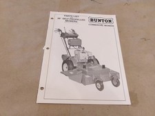 Bunton parts list for sale  Jasper