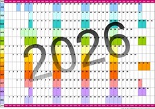 PLANEJADOR DE PAREDE 2026 ANOS organizador de escritório planejador de eventos A3 A2 A1 A0 janeiro - dezembro comprar usado  Enviando para Brazil