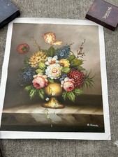 Vintage floral oil for sale  Tenino