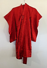 Kimono infantil tradicional japonês vintage de seda vermelho floral comprar usado  Enviando para Brazil