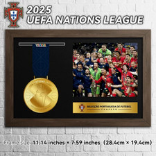 2024 - 25 Portugal Cristiano Ronaldo UEFA Nations League medalha com moldura pequena comprar usado  Enviando para Brazil