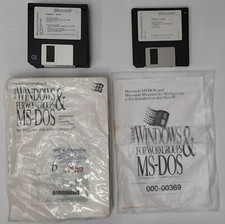 Dyskietki Microsoft Windows dla grup roboczych 3.11 i MS-DOS 6.22 z instrukcją obsługi na sprzedaż  PL