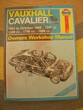 vauxhall cavalier haynes manual for sale  BURRY PORT