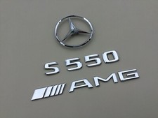 2007-2013 Mercedes S550 AMG conjunto de emblema de porta-malas logotipo fabricante de equipamento original * comprar usado  Enviando para Brazil