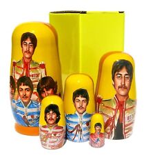Usado, Beatles SGT. Pepper's 5 peças bonecas de aninhamento estilo russo, conjunto de brinquedos empilháveis de ovos comprar usado  Enviando para Brazil